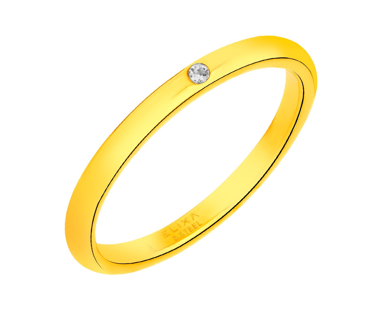 elixa PIERŚCIONEK ZE STALI SZLACHETNEJ Z CYRKONIĄ EL522-1626