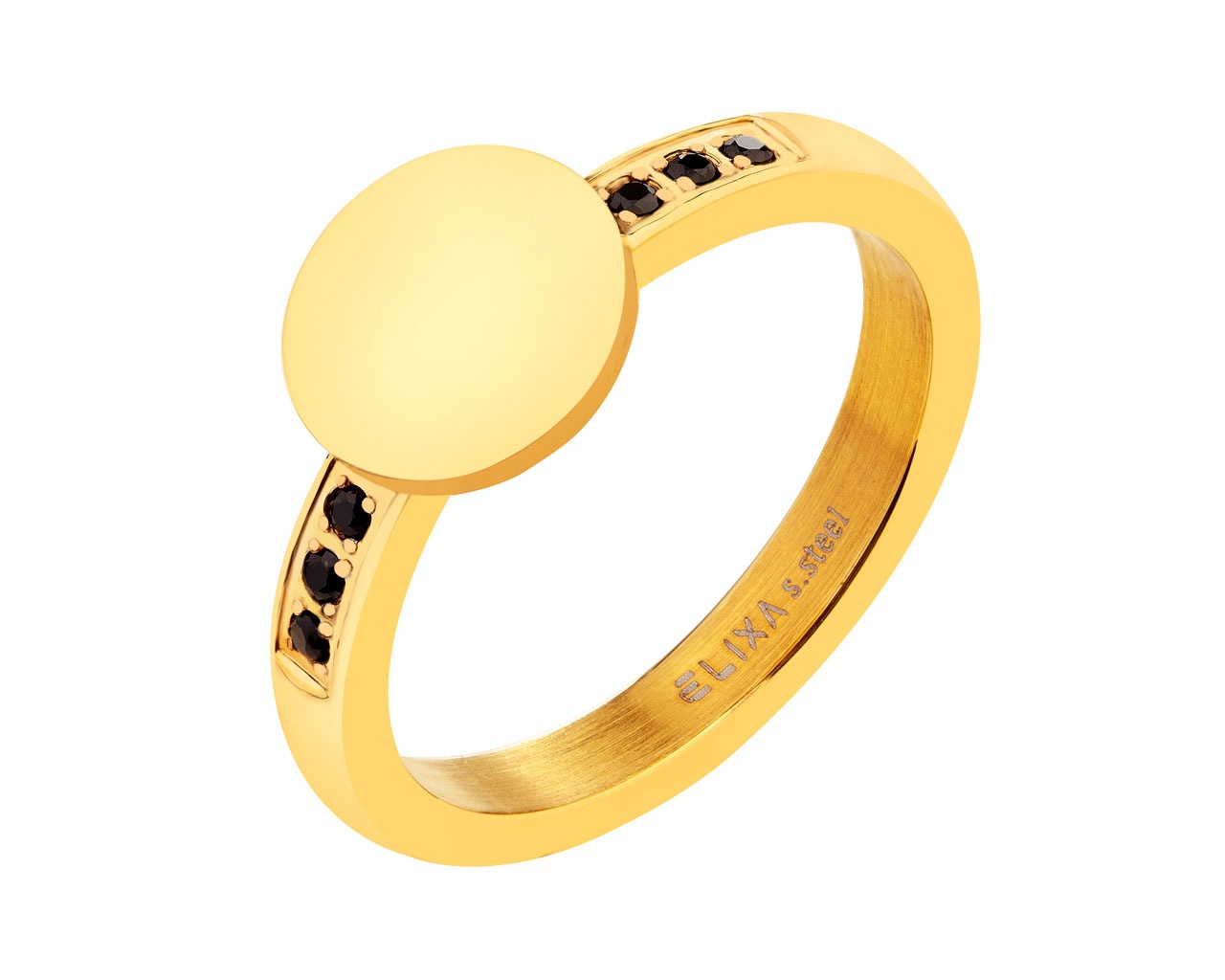 elixa PIERŚCIONEK ZE STALI SZLACHETNEJ Z CYRKONIAMI EL533-1058