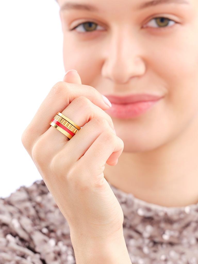 Elixa PIERŚCIONEK ZE STALI SZLACHETNEJ Z EMALIĄ EL535-9439