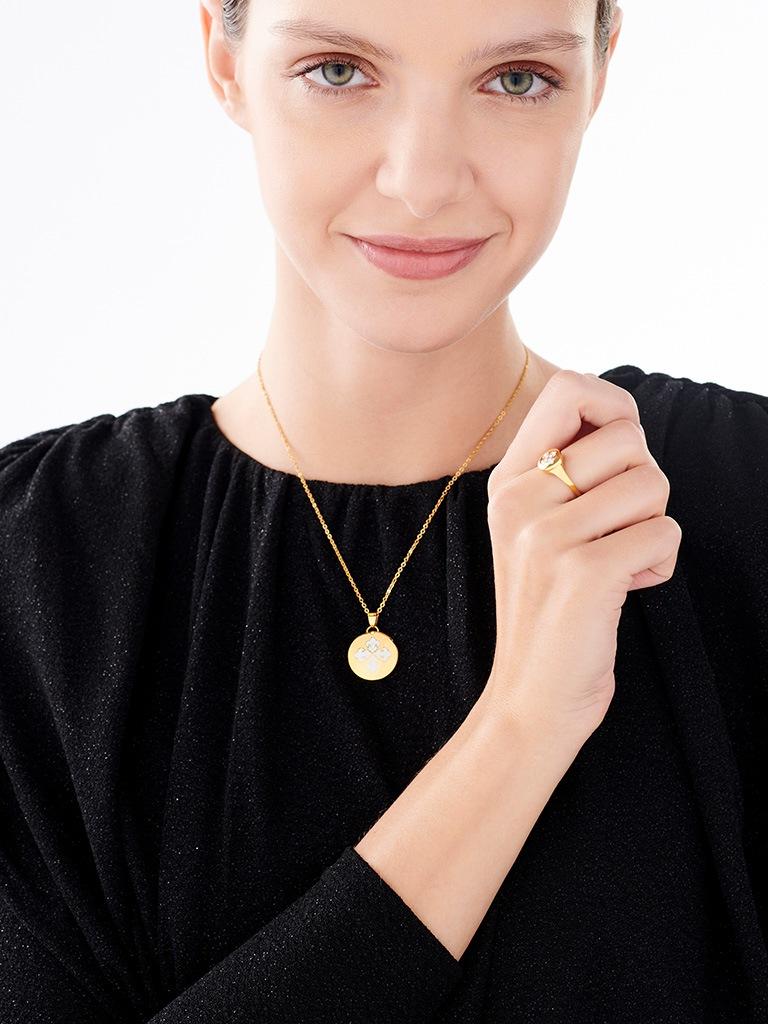 Elixa PIERŚCIONEK ZE STALI SZLACHETNEJ Z EMALIĄ - SYGNET EL531-4172