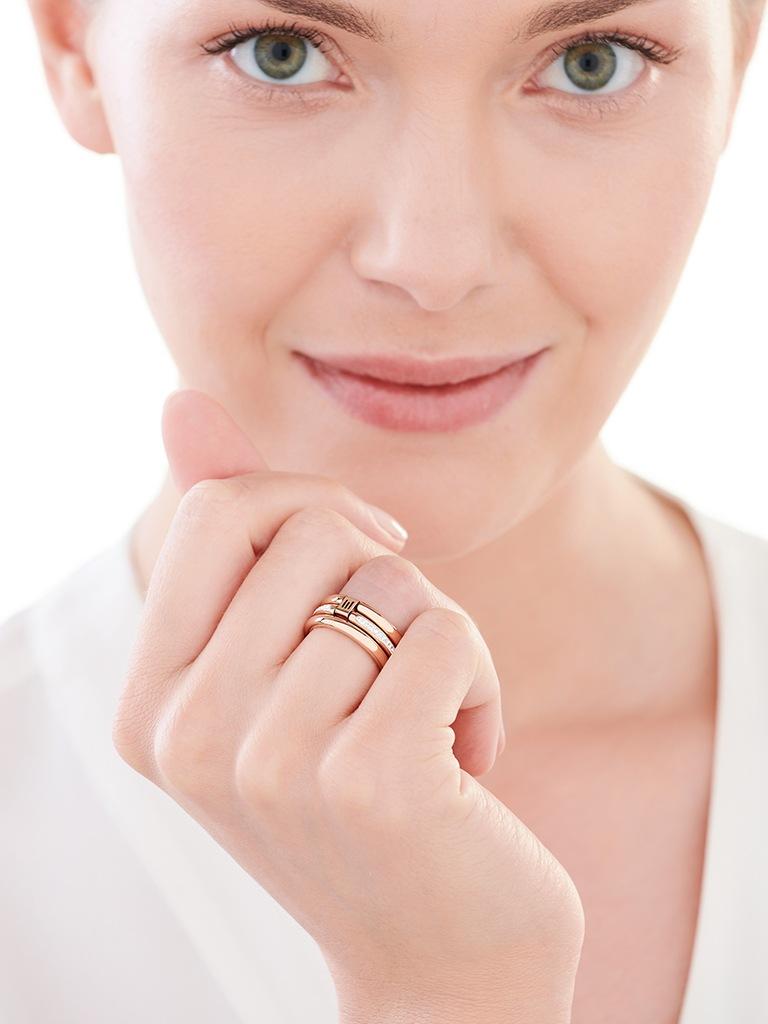 Elixa PIERŚCIONEK ZE STALI SZLACHETNEJ Z KRYSZTAŁAMI EL527-1877