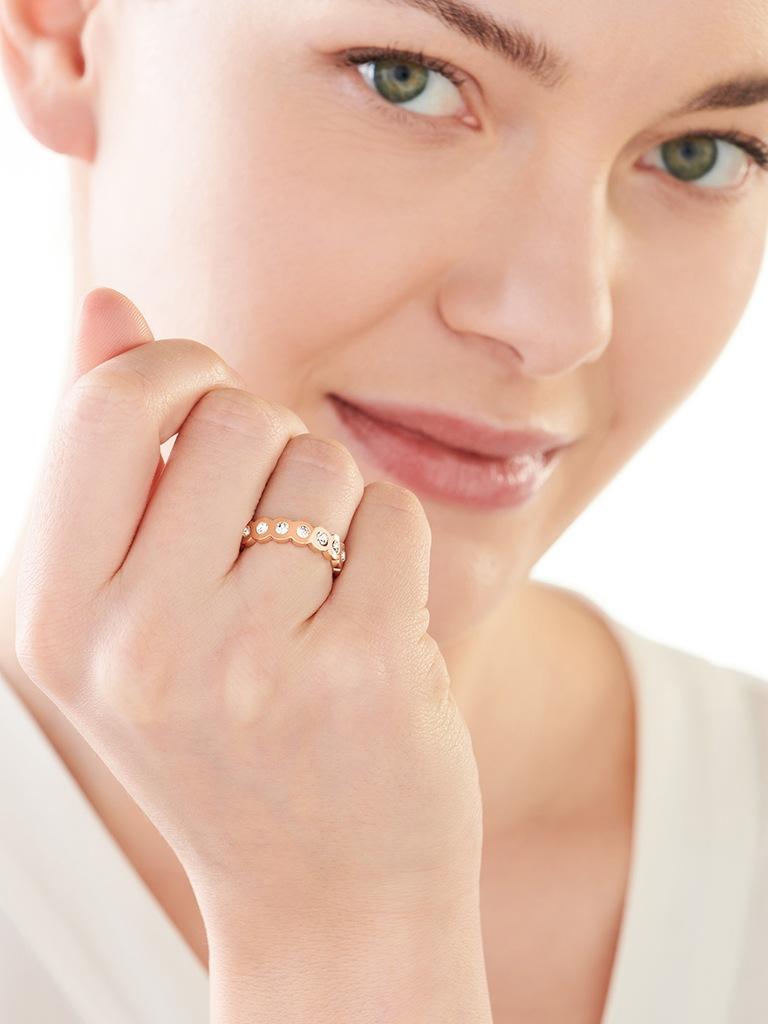 Elixa PIERŚCIONEK ZE STALI SZLACHETNEJ Z KRYSZTAŁAMI - ETERNITY EL528-7161