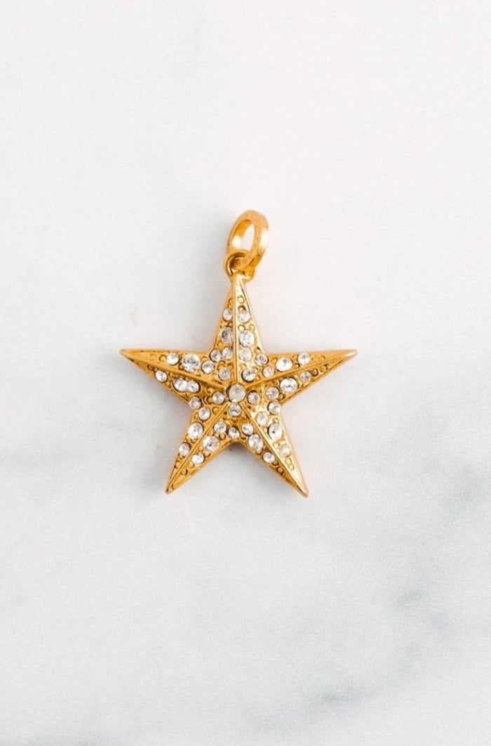 Elizabeth Cole Crystal Encrusted Star Charm Default Title