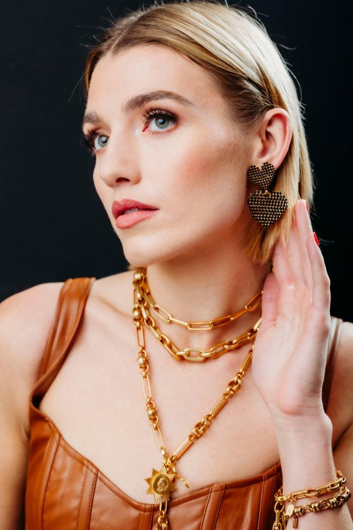 Elizabeth Cole Abby Earrings Black