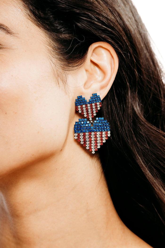 Elizabeth Cole Abigail Earrings Patriotic