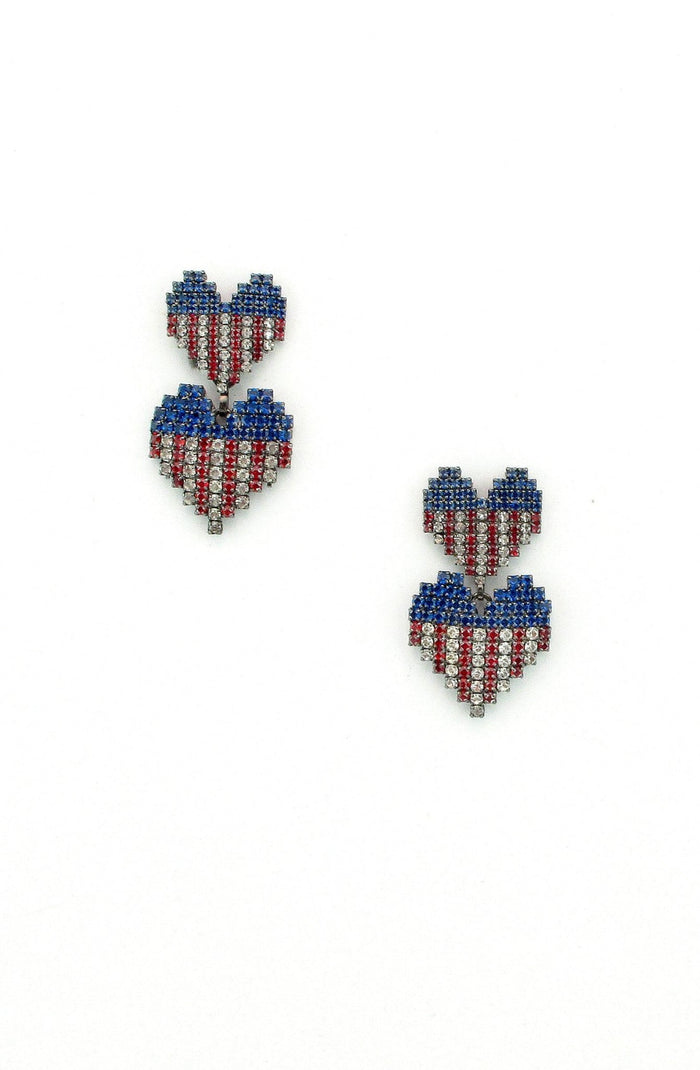 Elizabeth Cole Abigail Earrings Patriotic