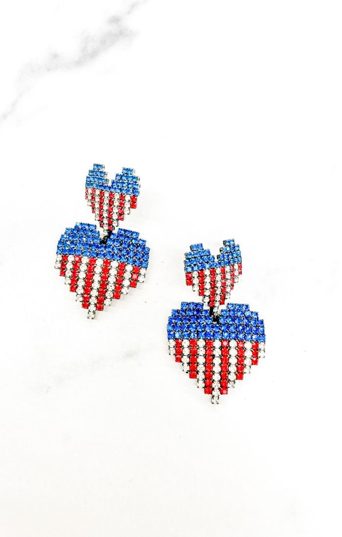 elizabeth cole Abigail Earrings Patriotic