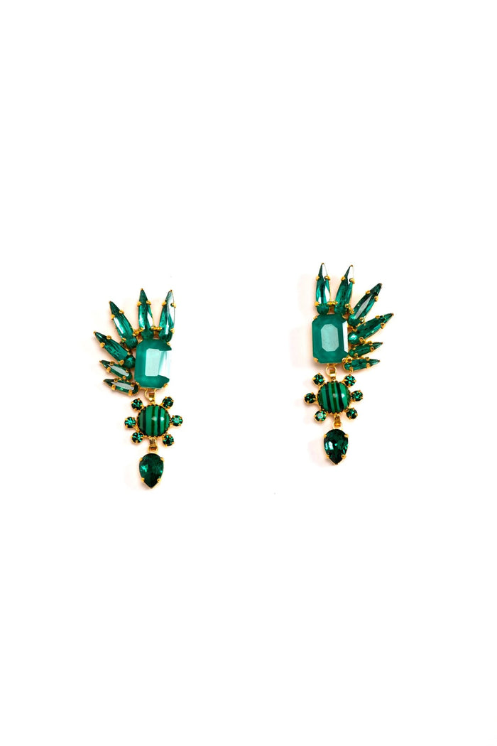 Elizabeth Cole Abrielle Earrings Green