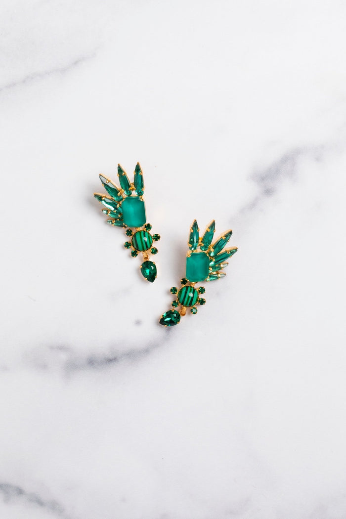 elizabeth cole Abrielle Earrings Green