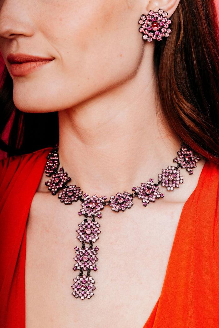 Elizabeth Cole Aimee Necklace Crystal
