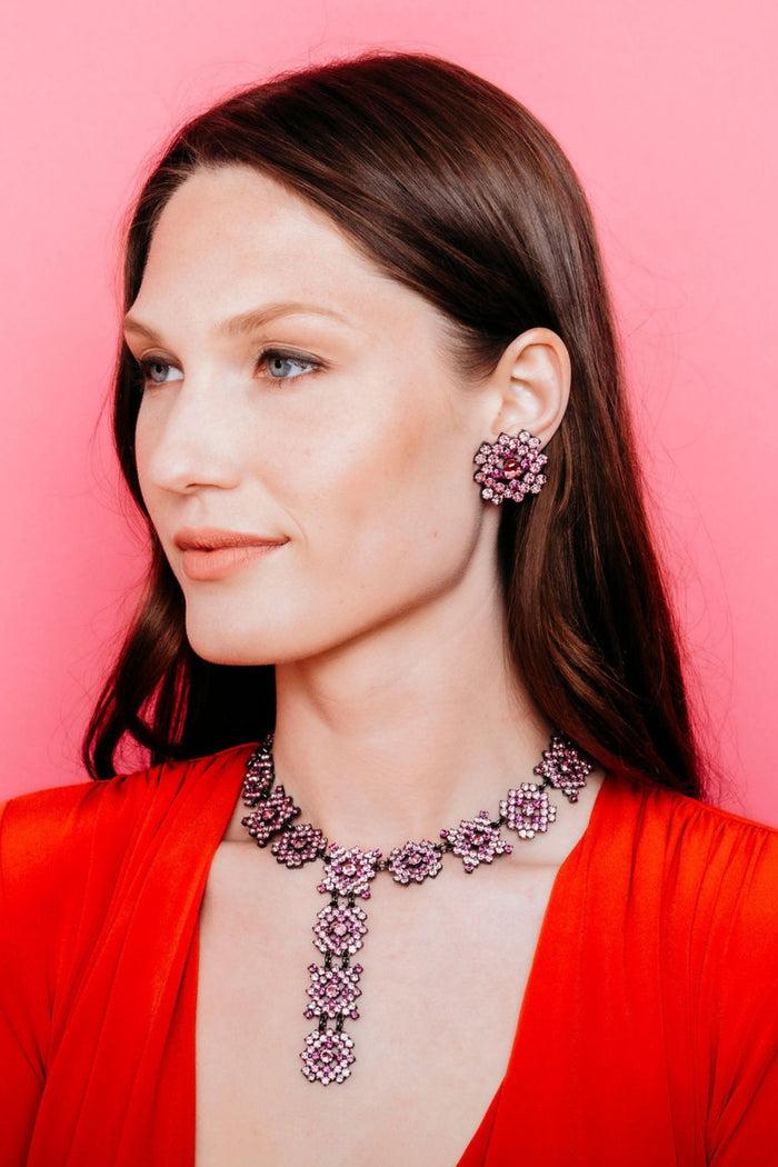 Elizabeth Cole Aimee Necklace Crystal