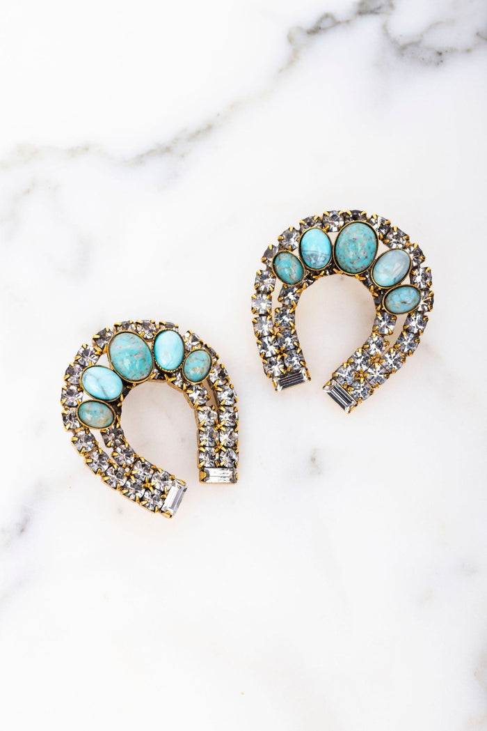 elizabeth cole Althea Earrings Turquoise