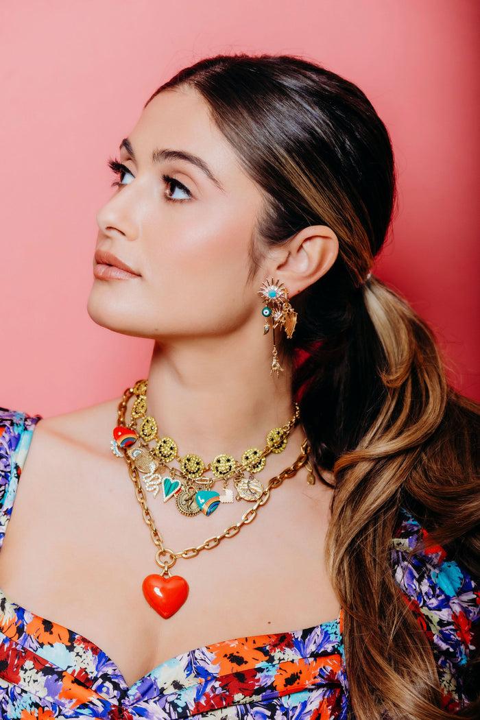 Elizabeth Cole Amorina Necklace Red