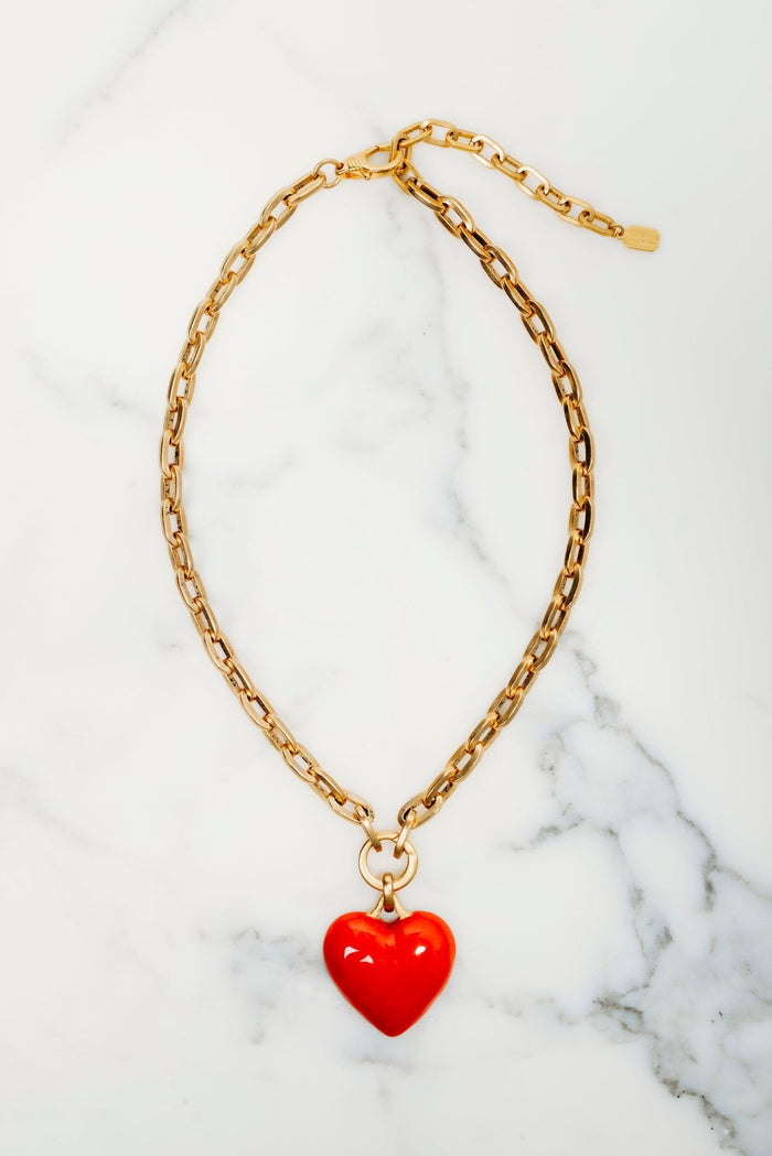 elizabeth cole Amorina Necklace Red