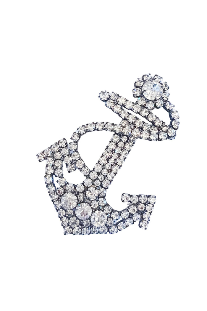 elizabeth cole Anchor Pin Crystal