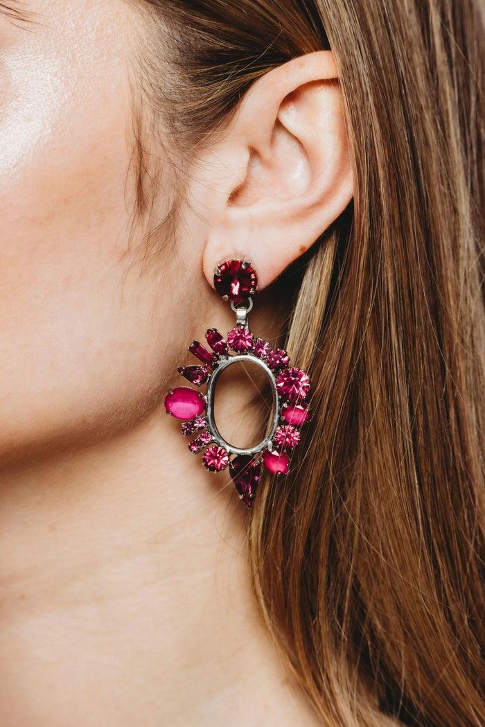 Elizabeth Cole Anica Earrings Pink