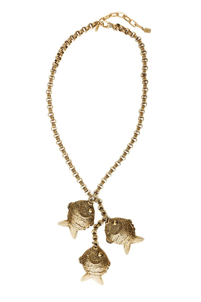 Elizabeth Cole Aquaria Necklace Gold