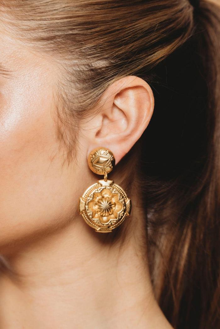 Elizabeth Cole Ariella Earrings Gold