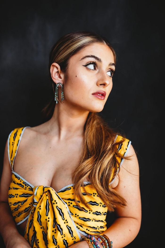 Elizabeth Cole Asa Earrings Blue