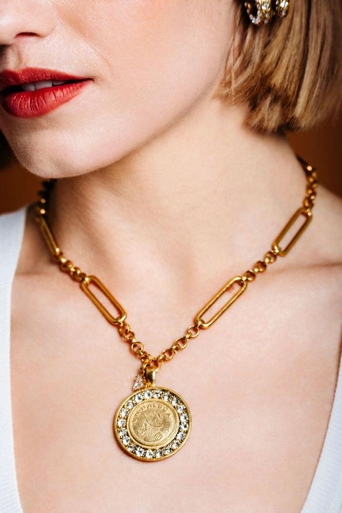 Elizabeth Cole Balboa Necklace Gold