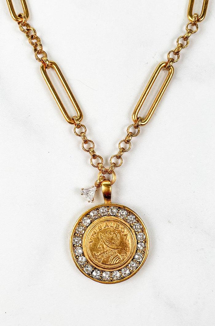 elizabeth cole Balboa Necklace Gold