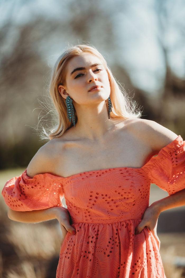 Elizabeth Cole Barrett Earrings Turquoise