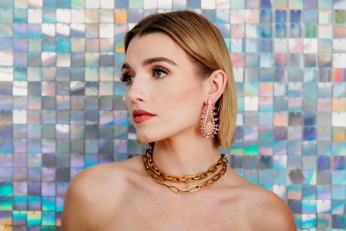 Elizabeth Cole Bellamy Earrings Pink