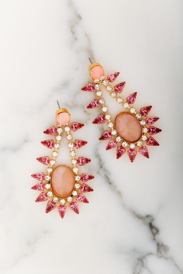 elizabeth cole Bellamy Earrings Pink