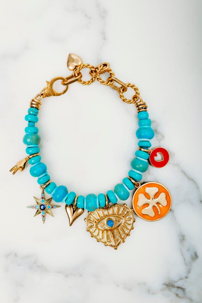 elizabeth cole Bellatrix Bracelet Turquoise