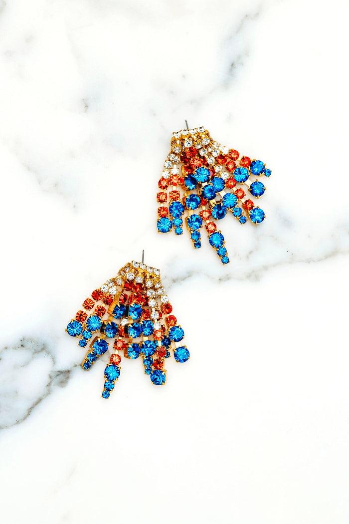 elizabeth cole Bette Earrings Patriotic