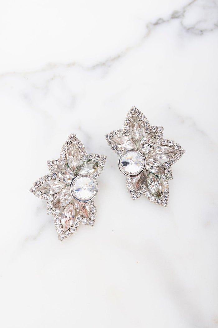 elizabeth cole Blossom Earrings Crystal