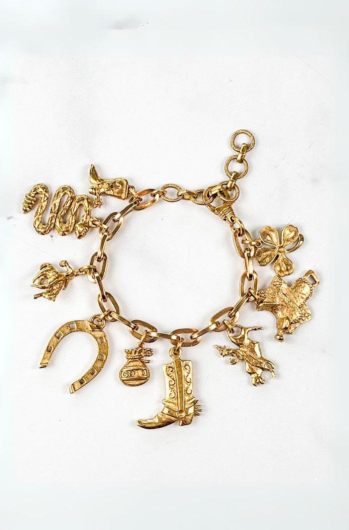 elizabeth cole Caballo Bracelet Gold