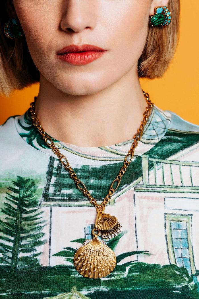 Elizabeth Cole Calico Necklace Pearl