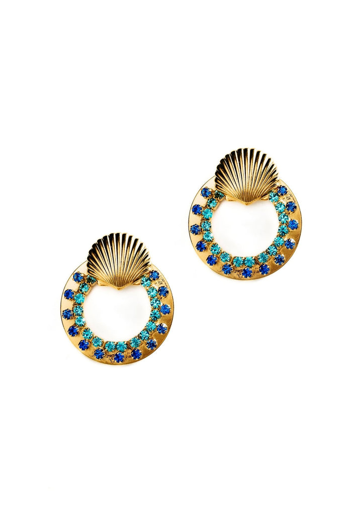 Elizabeth Cole Calla Earrings Blue