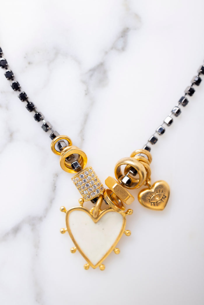 Elizabeth Cole Carmina Necklace Crystal