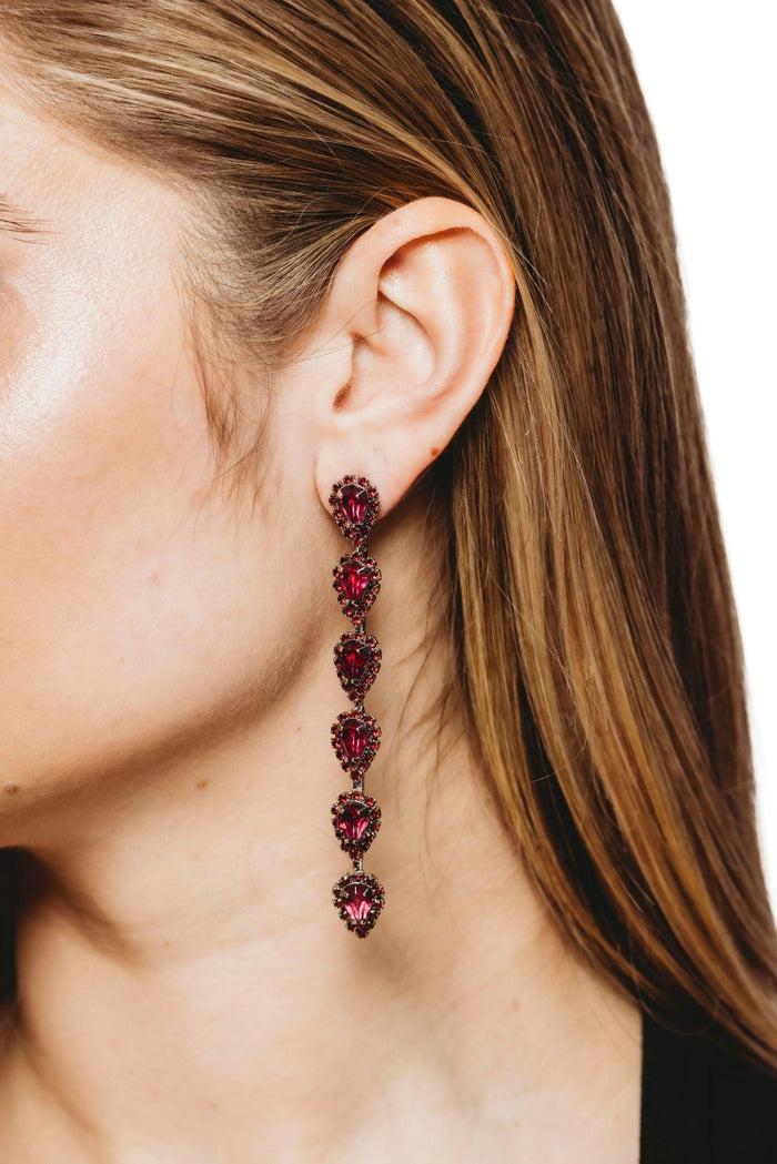 Elizabeth Cole Catri­ona Earrings Crystal