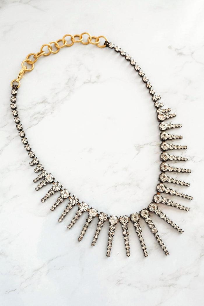 elizabeth cole Channing Necklace Crystal