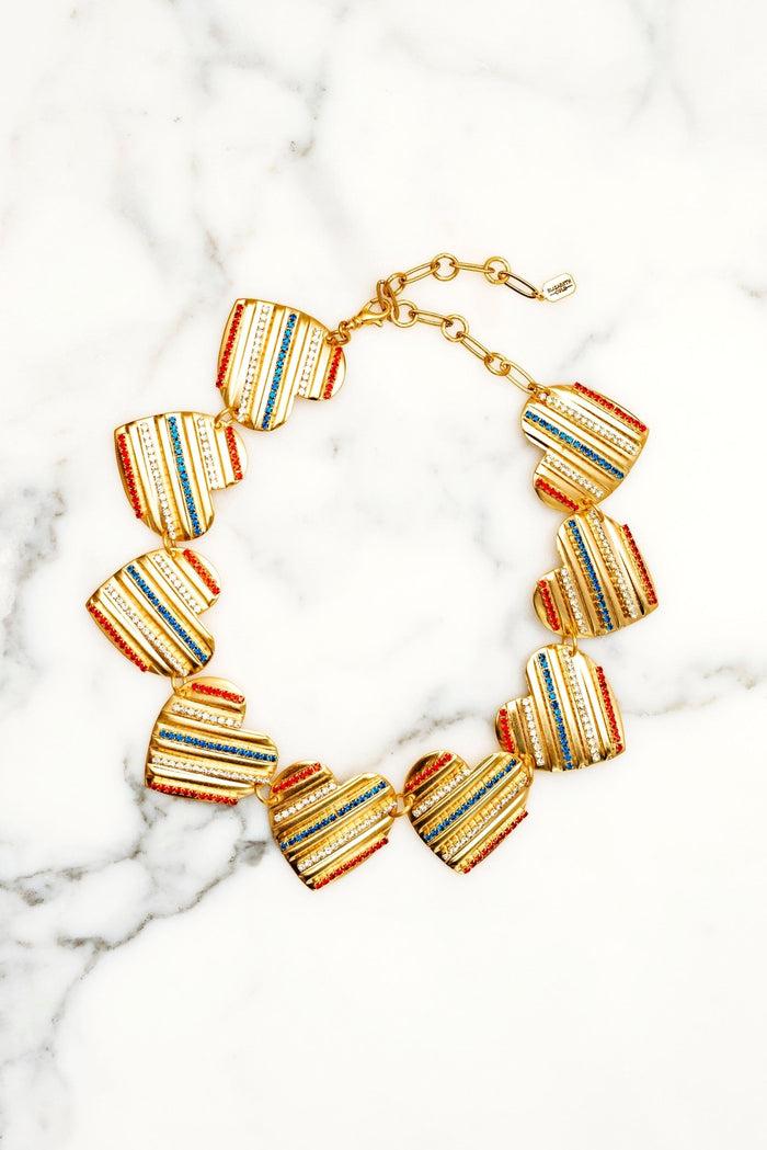 elizabeth cole Cheyenne Necklace Patriotic