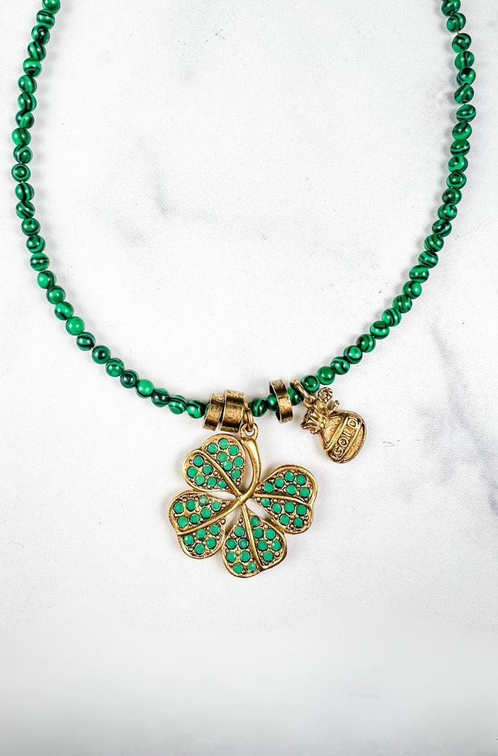elizabeth cole Clove Necklace Green