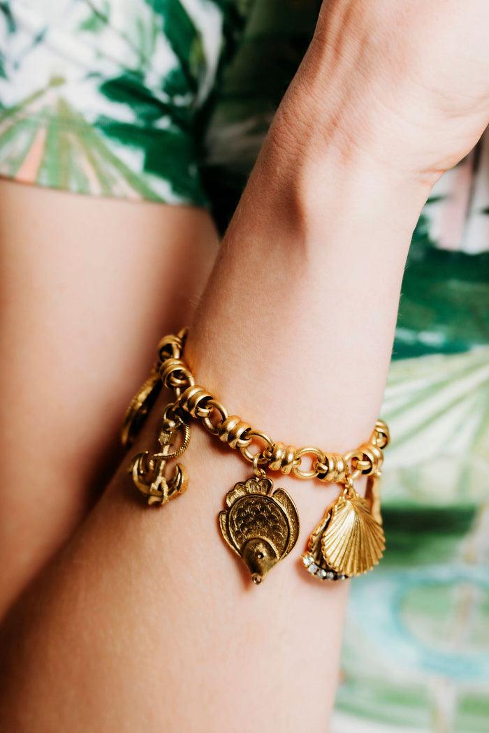 Elizabeth Cole Cockle Bracelet Gold