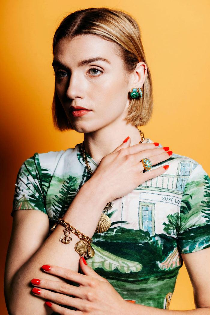 Elizabeth Cole Cockle Bracelet Gold