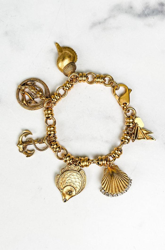 elizabeth cole Cockle Bracelet Gold