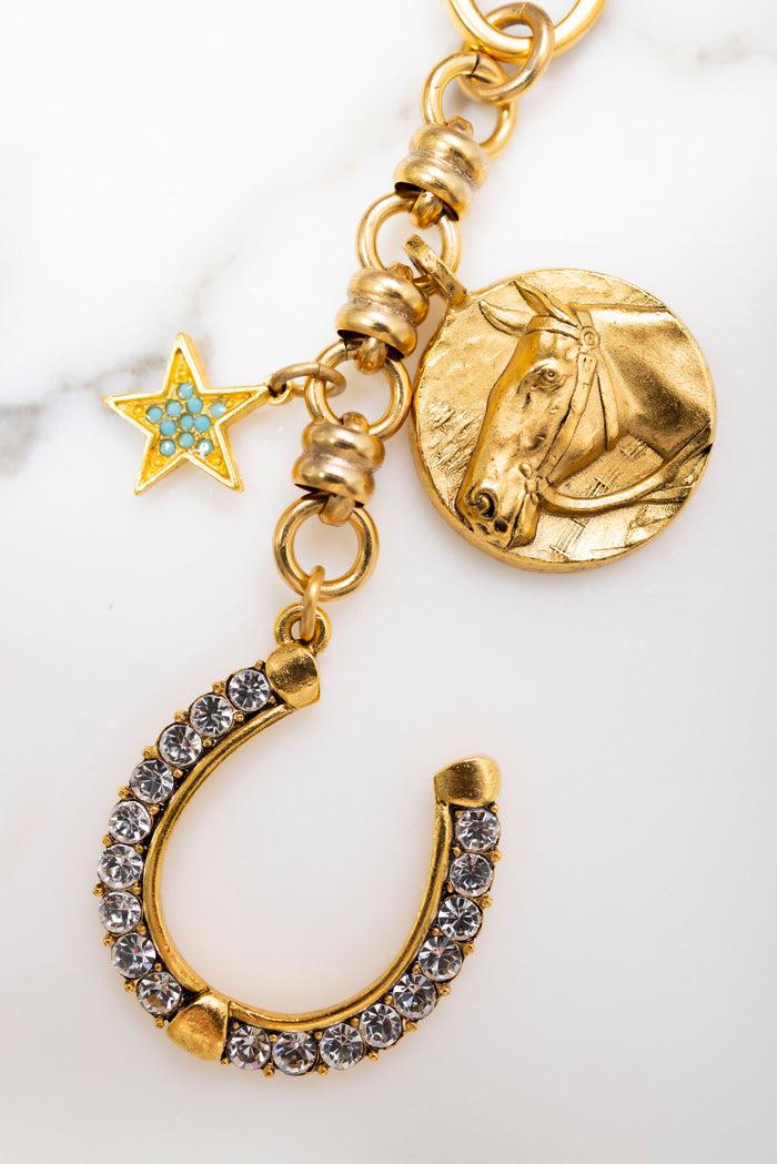 Elizabeth Cole Dakota Bag Charm Crystal