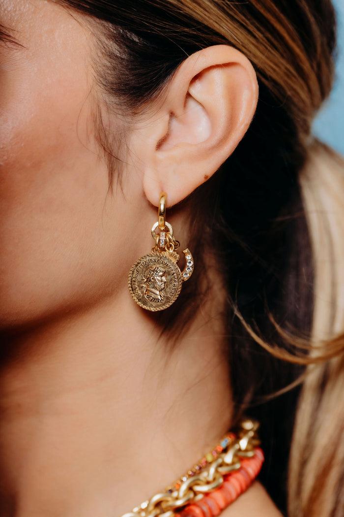 Elizabeth Cole Dalrina Earrings Gold