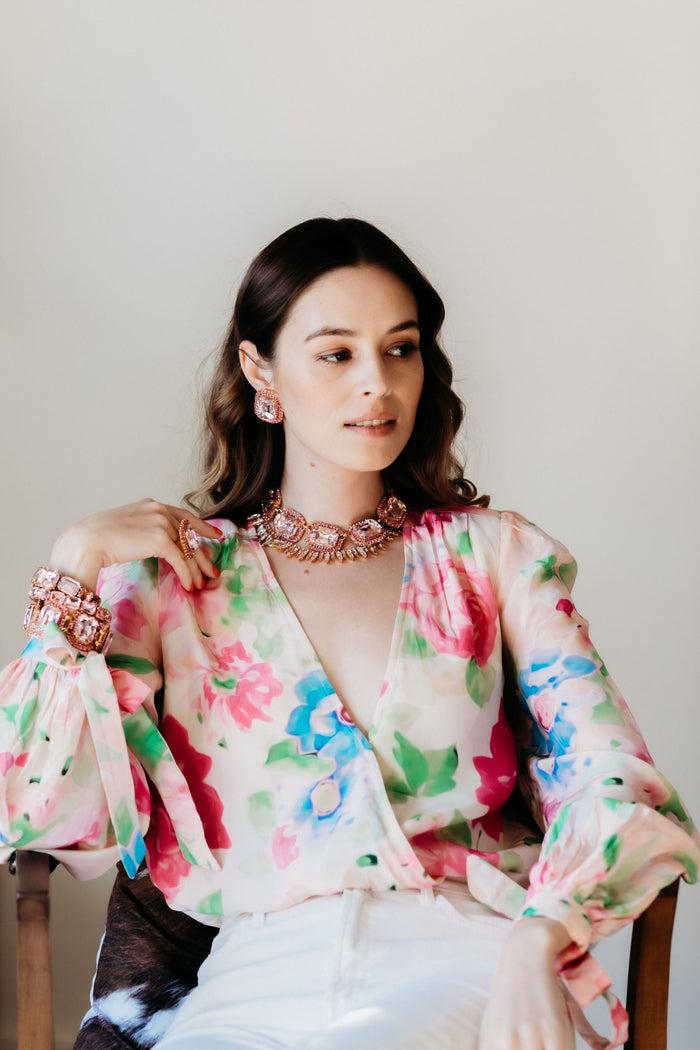 Elizabeth Cole Danika Necklace Blue