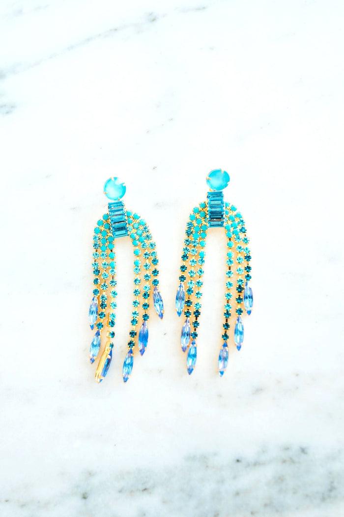 elizabeth cole Darla Earrings Blue