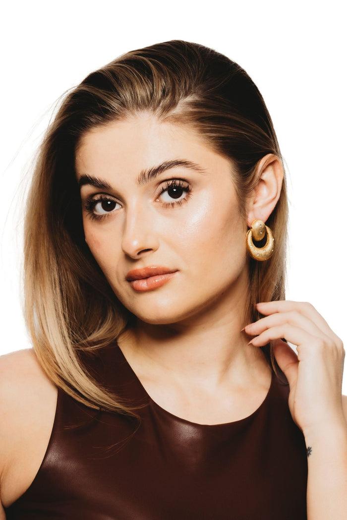 Elizabeth Cole Deasia Earrings Multi Gold