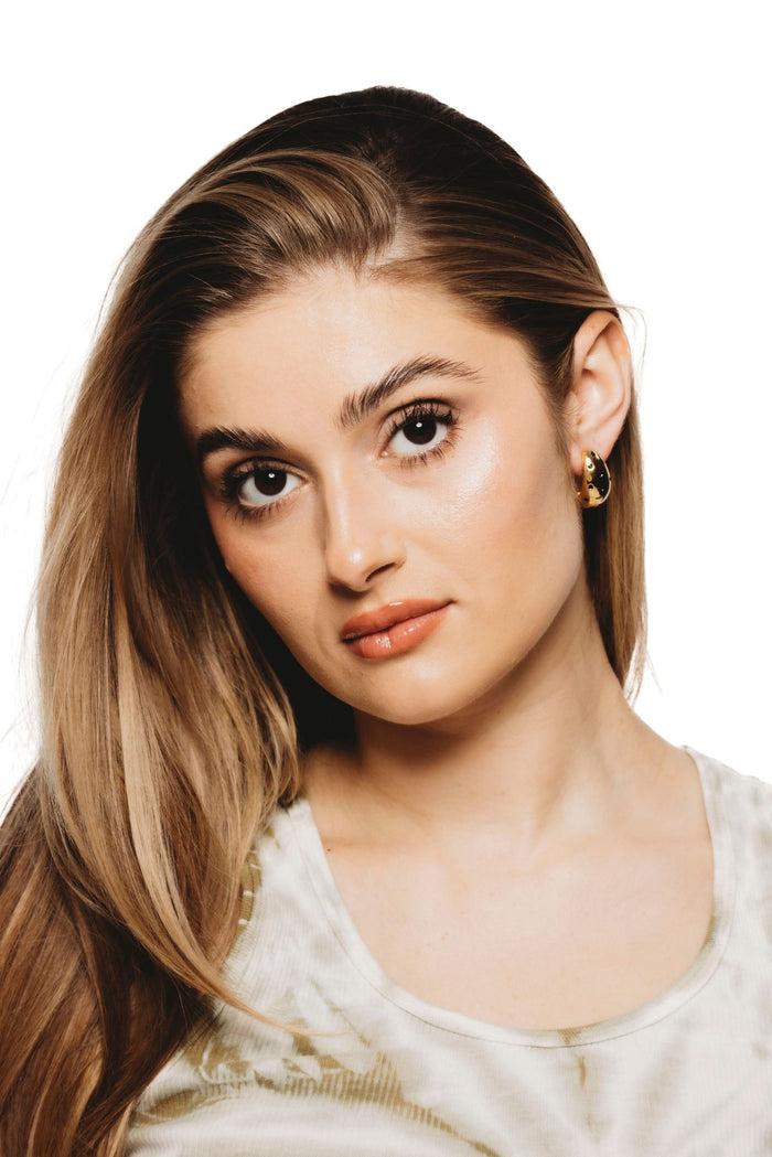 Elizabeth Cole Delphi Earrings Crystal Gold