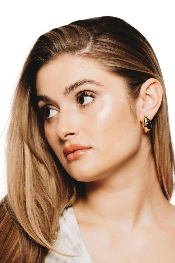 Elizabeth Cole Delphi Earrings Crystal Gold