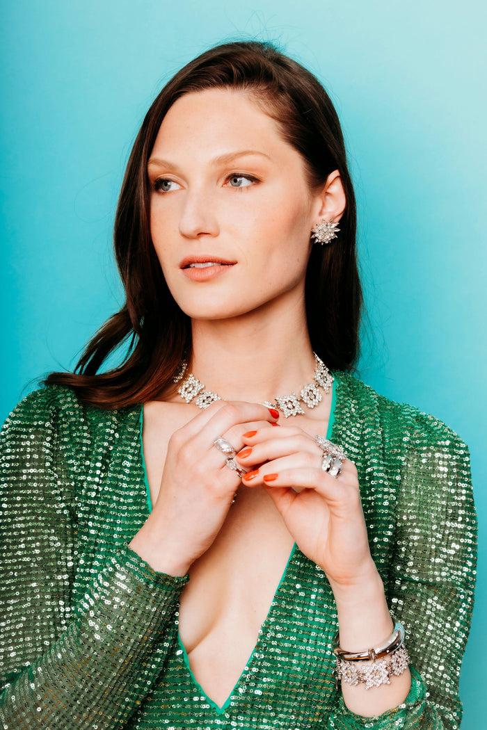 Elizabeth Cole Diana Earrings Crystal